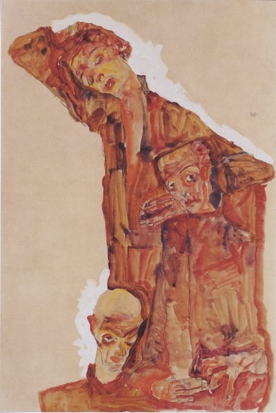 Triplice autoritratto da Egon Schiele